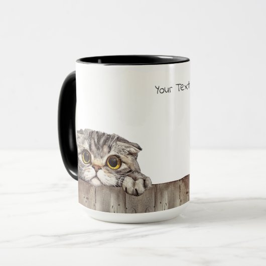 Mug écossais de chat plié (Devant gauche)