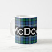 Mug Écossais de tartan de McDowell de clan (Devant gauche)
