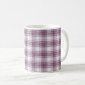 Mug Écossais Mauve Plaid Heritage Monogramme (Devant droit)