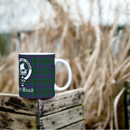 Mug Ecosse Clan Wood Crest & Tartan