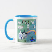 Mug Ecosse East Neuk Fife Art de l'aquarelle côtière (Gauche)