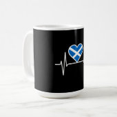 Mug Écosse - Écosse Drapeau Battement de coeur (Devant gauche)