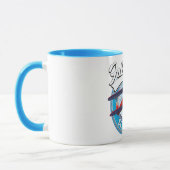 Mug Écosse fabuleuse patch de voyage de style rétro (Gauche)