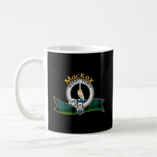 Mug Ecosse Mackay Clan Tartan Crest Un Dagger Tenu Er (Gauche)