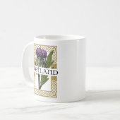Mug Ecosse Noeuds celtiques de chardon écossais (Devant gauche)