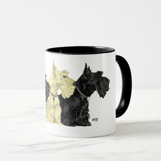 Mug Ecosse noire et rouge (Devant droit)