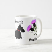 Mug Écosse terrier écossais/Scottie, fleur chardon  (Devant droit)