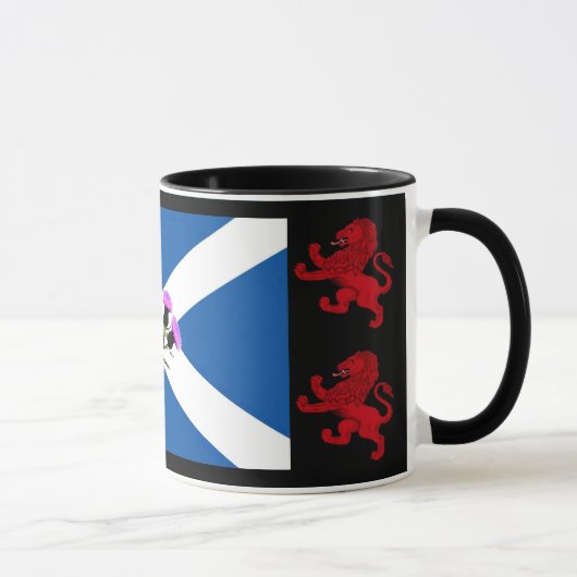 Mug Ecosse, Thistle, drapeau de St Andrews, lion de Ra (Droite)