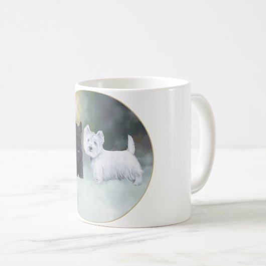Mug Ecosse Westie hiver (Devant droit)