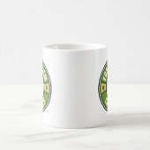 Mug Ecotourisme Nordic Islande Vert Voyage Lent Logo (Centre)