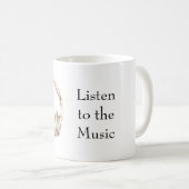 Mug Écouteurs Rose Poudrée (Devant droit)