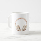 Mug Écouteurs Rose Poudrée (Devant gauche)
