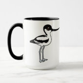 Mug Écran à tuyau Avocet mignon Birdorable Cartoon Bir (Gauche)