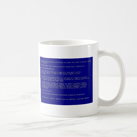 Mug Écran bleu de la mort (Droite)