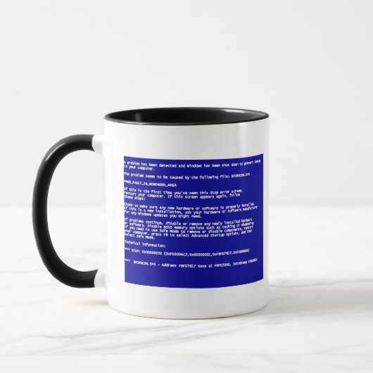 Mug Écran bleu de la mort (Gauche)