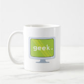 Mug écran d'ordinateur geek texte (Gauche)