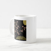 Mug Écran Japonais Rose Sakura Or Noir (Devant gauche)