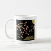 Mug Écran Japonais Rose Sakura Or Noir (Gauche)