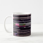 Mug Écran TV rayé avec pixels cassés. Fu Abstrait (Gauche)