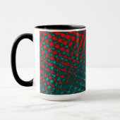 Mug Écrans croquants rouges sur cyan rouge (Gauche)