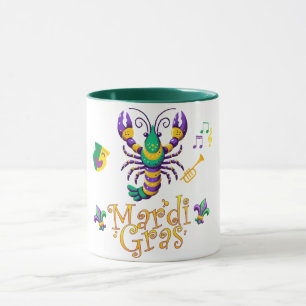 Mug écrevisse Fleur de lis Mardi Gras 