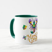 Mug écrevisse Fleur de lis Mardi Gras (Devant gauche)