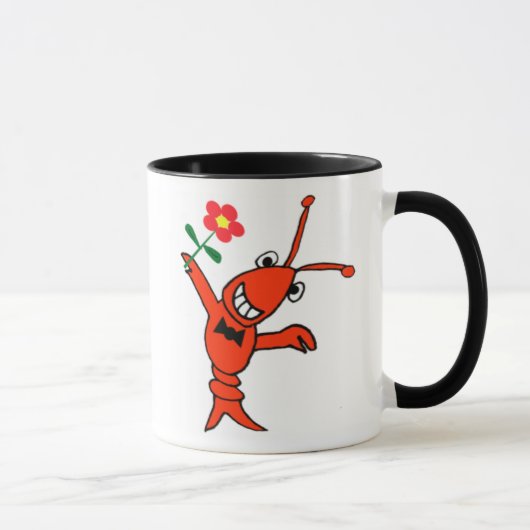 Mug Écrevisses/homard mignons dans la cravate d'arc (Droite)