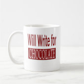 Mug Écrira pour le cadeau de chocolat pour des auteurs (Gauche)