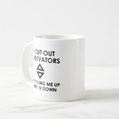 Mug Écrire Aux Ascenseurs (Devant gauche)