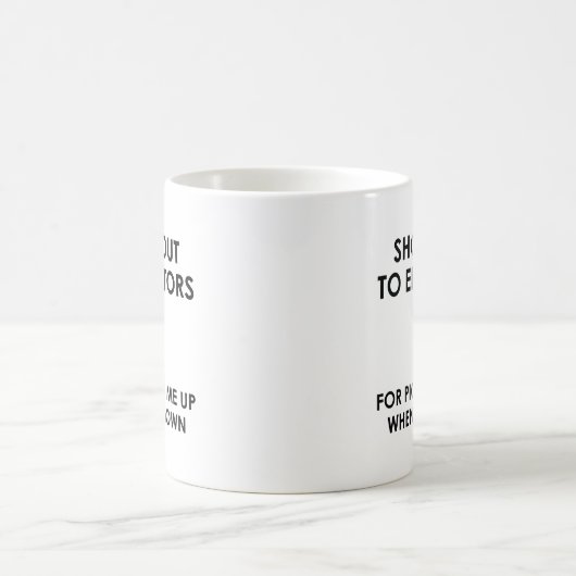 Mug Écrire Aux Ascenseurs (Centre)