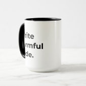 Mug Écrire Code nuisible Code drôle (Devant gauche)