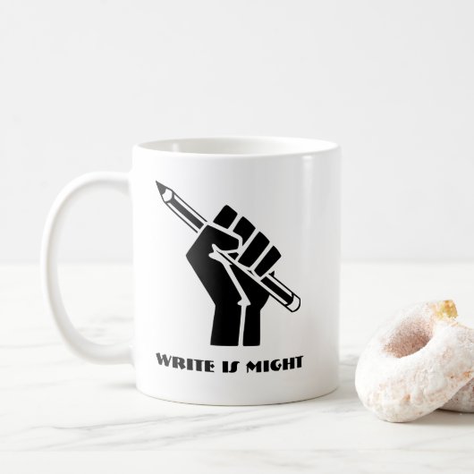 Mug Écrire est une force (Avec donut)