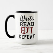Mug Écrire, lire, modifier, répéter (Gauche)