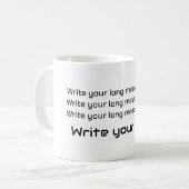 Mug Écrire votre message (Devant gauche)