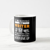 Mug Écriture Auteur Publié Les Trois Règles D'Or (Devant gauche)