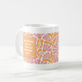 Mug Écriture Bible Verse Mustard rose floral Citation (Devant gauche)