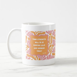 Mug Écriture Bible Verse Mustard rose floral Citation