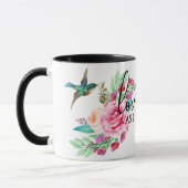 Mug Écriture Bible Verse Rose Rose Oiseau Religieux (Gauche)