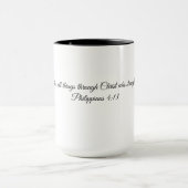 Mug Écriture Café Coupe, Motivationnel Bible Verse (Centre)