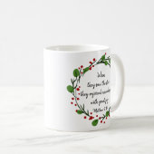 Mug Écriture chrétienne de Noël (Devant droit)