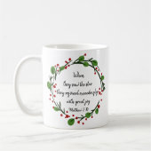 Mug Écriture chrétienne de Noël (Gauche)