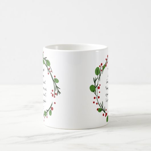 Mug Écriture chrétienne de Noël (Centre)