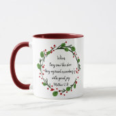Mug Écriture chrétienne de Noël (Gauche)