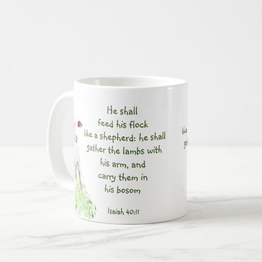 Mug Écriture chrétienne de Noël Inspiration Verse (Devant gauche)