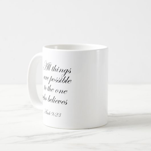Mug Écriture Chrétienne Tout Est Possible (Devant gauche)