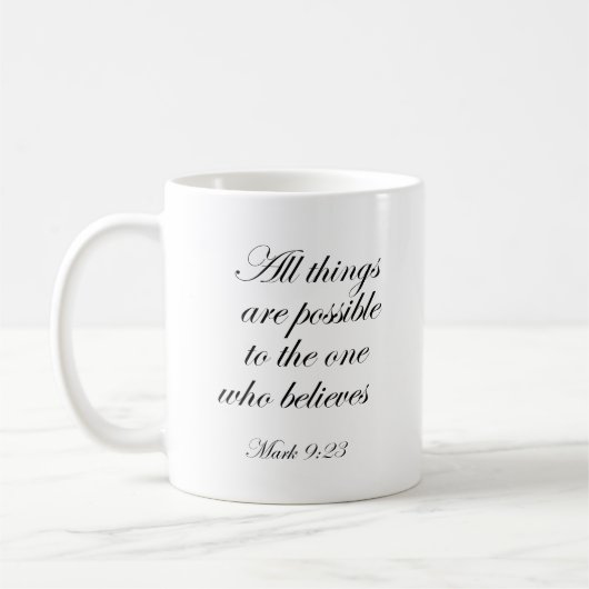 Mug Écriture Chrétienne Tout Est Possible (Gauche)