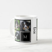 Mug Écriture d'amour monogramme de la famille de colla (Devant gauche)