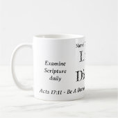 Mug Écriture de recherche beréenne personnalisée (Gauche)