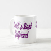 Mug Écriture demi-violet de copine (Devant gauche)