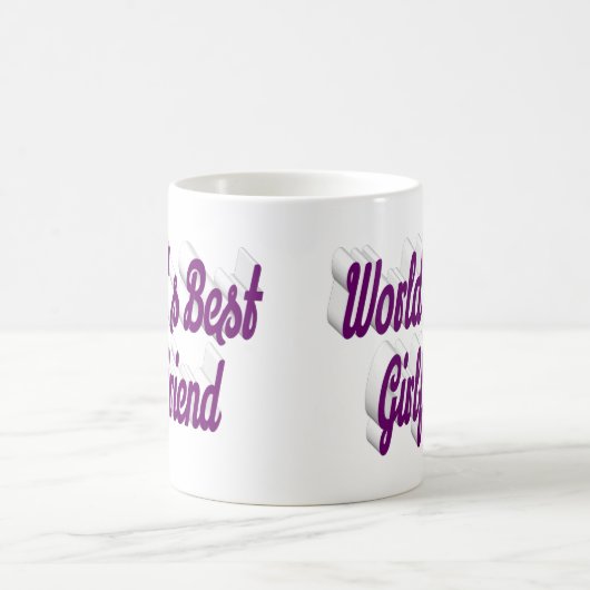 Mug Écriture demi-violet de copine (Centre)